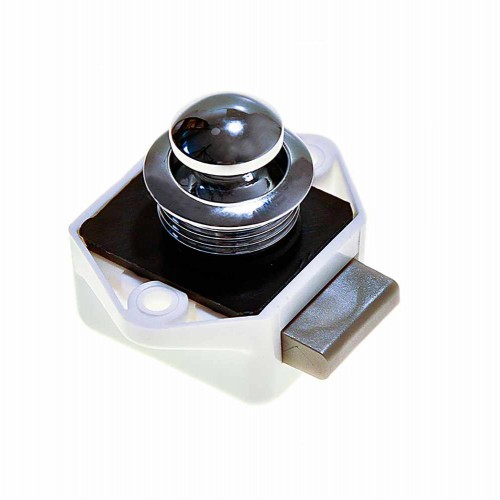 Pulsante in ottone cromato