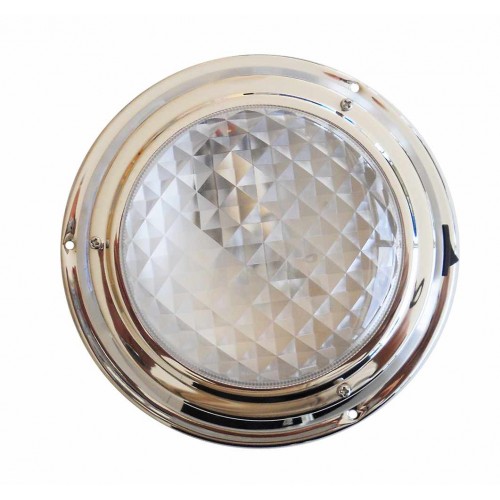 Plafoniera led inox diametro mm 168 x 46h