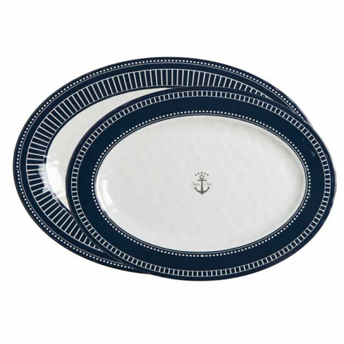 Due piatti ovali in melamina linea Sailor Soul