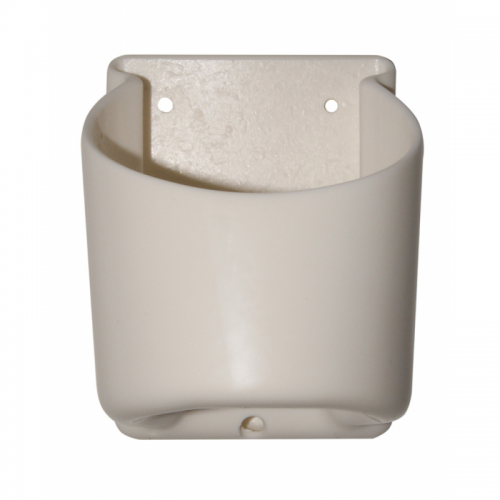 Portabicchiere e lattina in pvc bianco