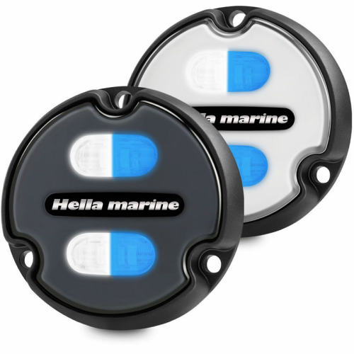 Faro subacqueo Hella Marine Apelo A1 led carbon luce bianco/blu