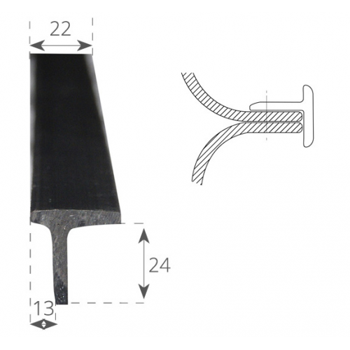 Supporto a Tee t22 per l45 mt2 misure