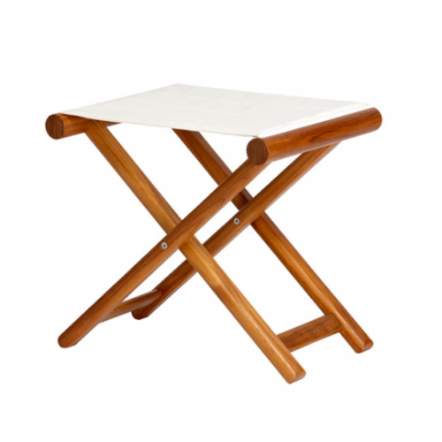 Sgabello pieghevole color ecru